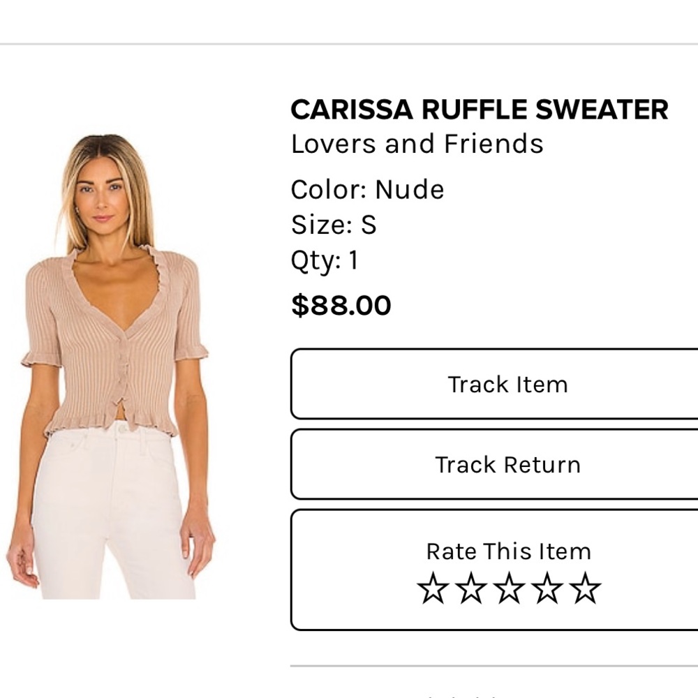 Lovers and Friends tan cardigan